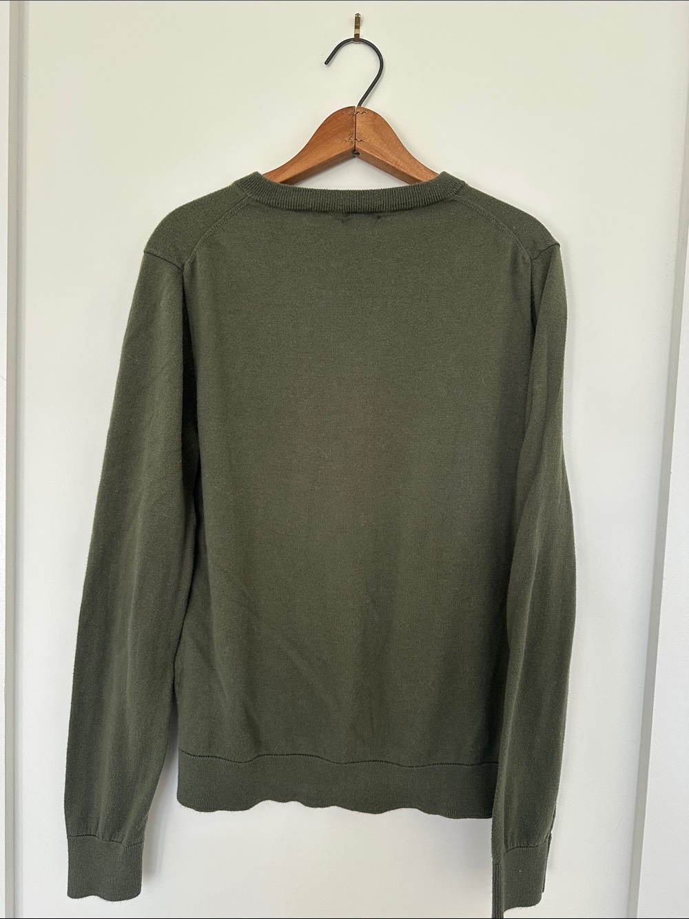 J Crew 100% Cotton Cardigan Olive Green Button-Down Sweater Women’s - Picture 3 of 5